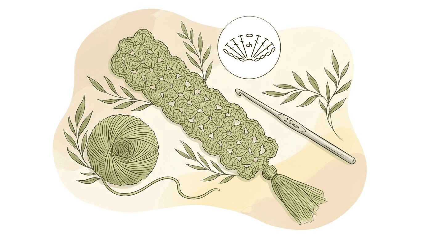 Easy Crochet Bookmark Pattern: A Beginner's Guide to the Lace Shell Stitch