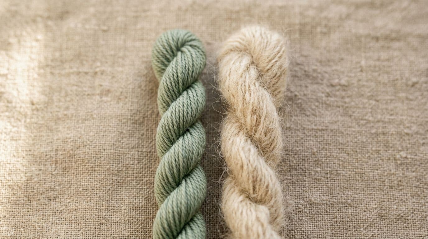 Tightly plied yarn versus woolen-spun single — how yarn construction affects stitch definition